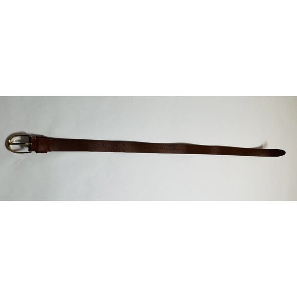 Nordstrom Trouser Fit Leather Belt in Brown with Gold Buckle main image 7
